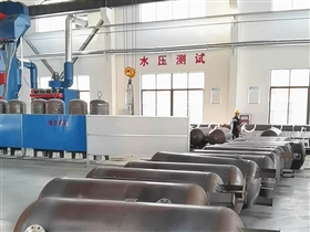 申容儲氣罐水壓測試區 申容儲氣罐水壓測試區